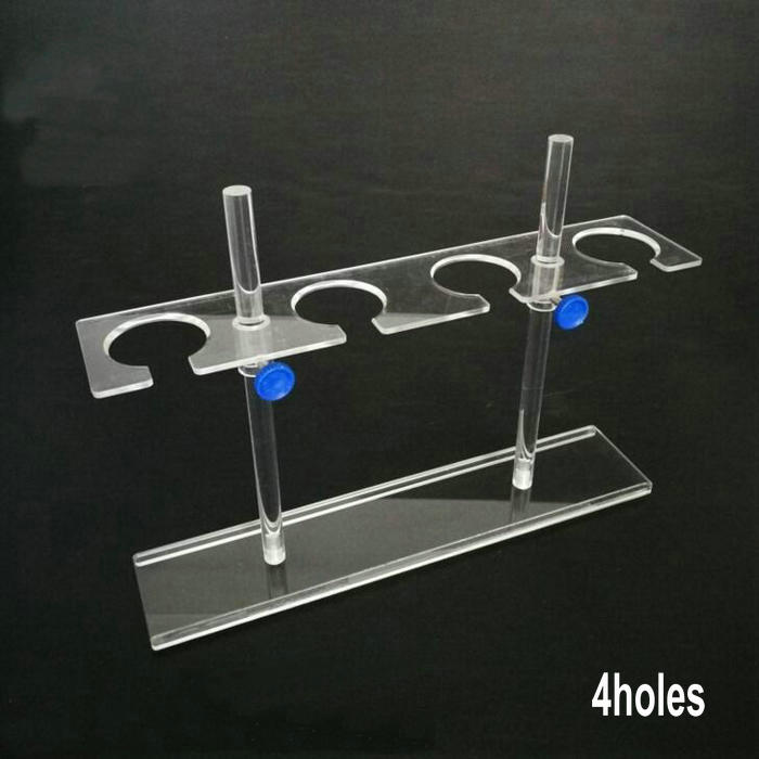 1 Uds. Soporte de embudo separador de vidrio orgánico PMMA soporte Rack suministros de laboratorio 2 agujeros o 4 agujeros tamaño de los poros 45/55mm