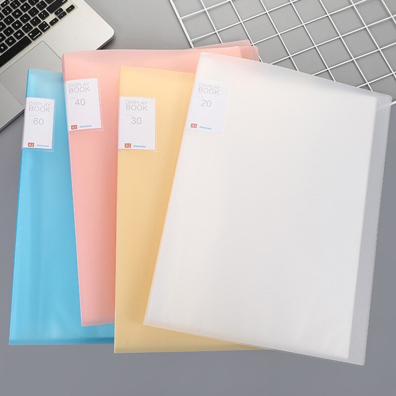 A3 transparent 60 pages folder information book insert multi-layer folder student sketch drawing book picture book test paper