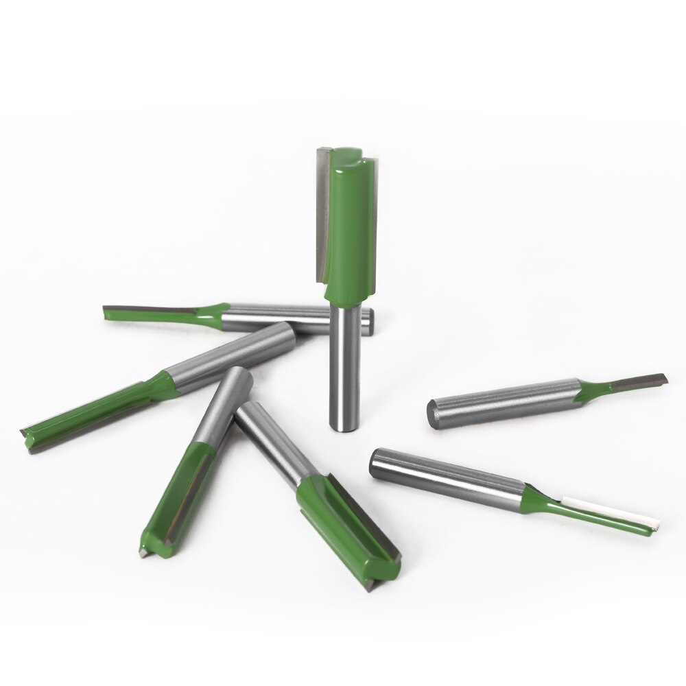 1-7pcs 6mm 1/4 inch Shank Single Double Flute Straight Bit Milling Cutter for Wood Tungsten Carbide Router Bit Woodwork Tool