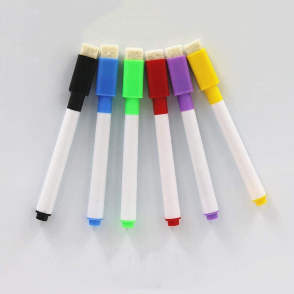 10Pcs/Set Brand Magnetic Whiteboard Pen Erasable Dry Markers White Office School In Supplies Magnet Eraser Built Board I1U7
