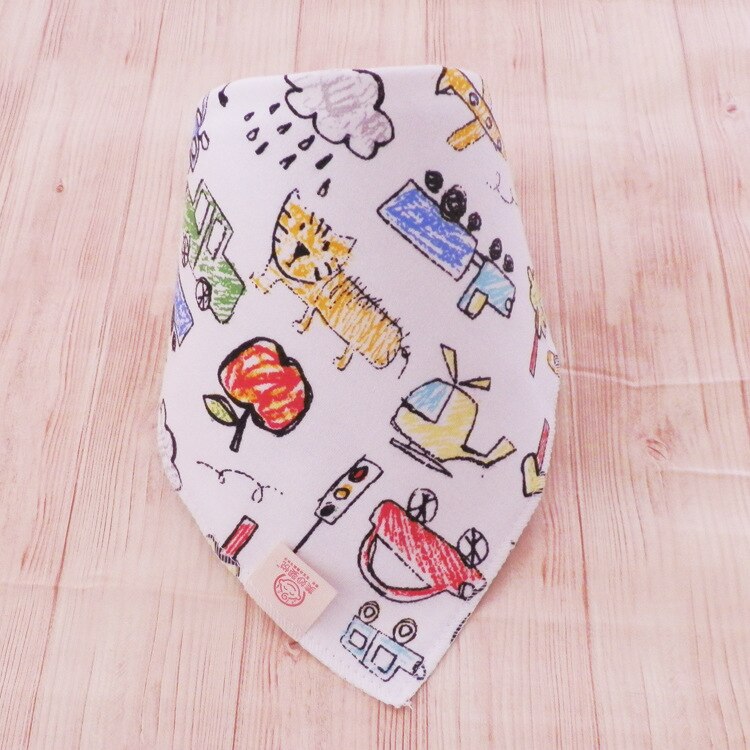 Bomuld baby hagesmæk kærlighed hjerte tørklæde sød ugle børn krave børn drenge piger halsvarmere tørklæder 3pc pr sæt trekant hagesmække: Auto hagesmæk