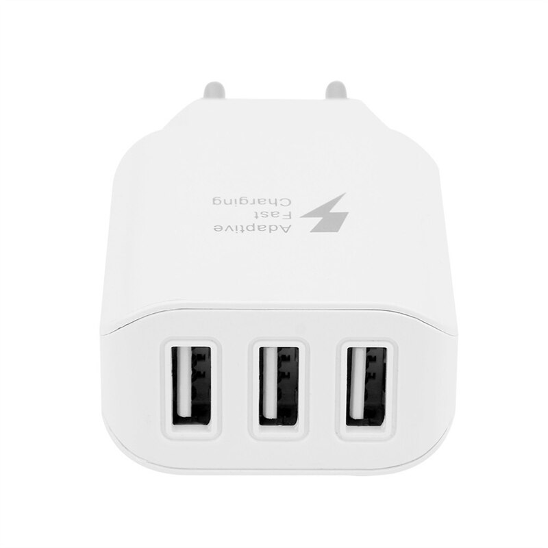 3 USB Multiple Output EU Plug Fast Wall Charger for iPhone Samsung LG Huawei Xiaomi Tablet Mobile Phone Universal Power Adapter