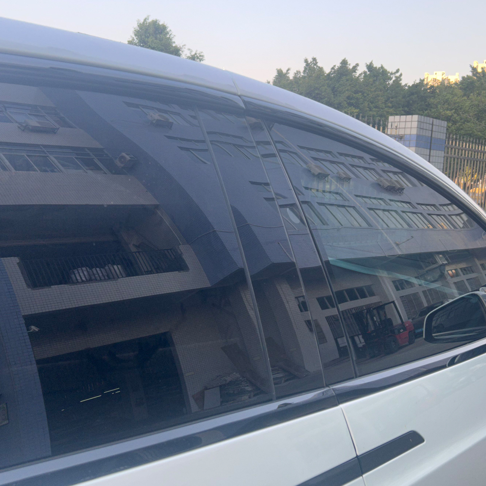 Pour Tesla modèle X SUV fenêtre Chrome supprimer occultant ABC piliers autocollants noirs brillants