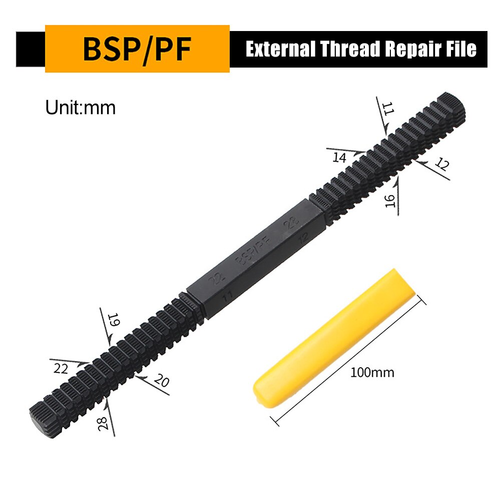 With Cover Hardware Steel Wear Resistant External Thread Repair File Restoration Mini Metric BSP Teeth Correction High Hardness