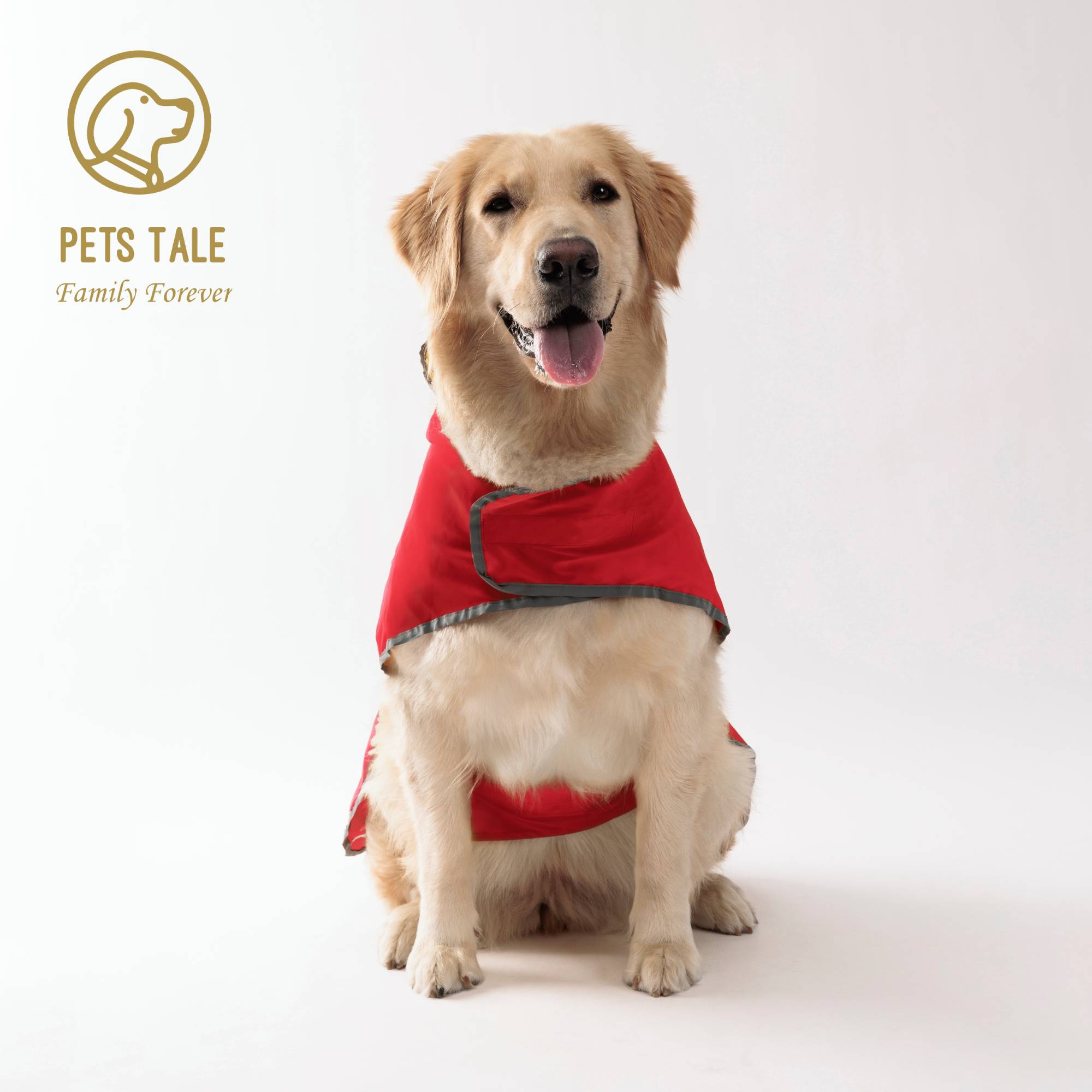 All Weather Dog Raincoat: Dual-sided Waterproof Coat with Polyester Fiber PU Coating and Quick-Adjust Velcro Closure: XXL / Red