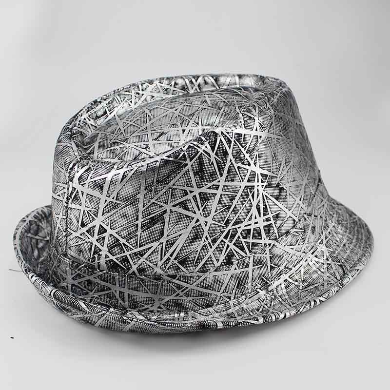 Autumn Leather Fedora Hat Pattern Trilby Jazz Caps Gangster Fedora Hats For Men MEDB010