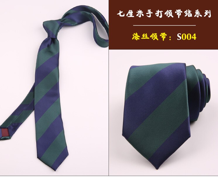 Mærke 7cm slanke mand slips luksus stribe slank slips klassisk herre brudekjole mænd slips fest forretning skjorte slips: 4