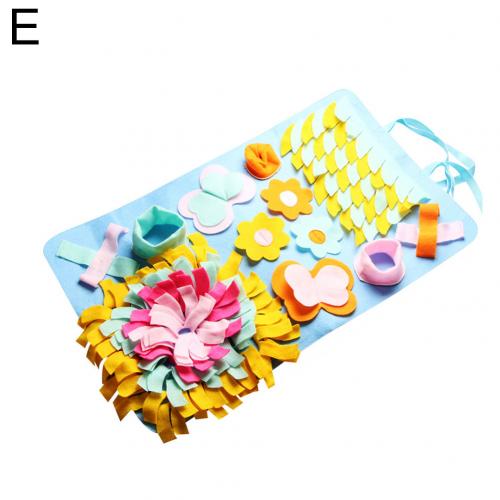 Pet Dogs Detachable Sniffing Pad Feeding Training Carpet Foraging Mat Cushion Litter Mat Toy Training Cats Scratch Guards Board: E