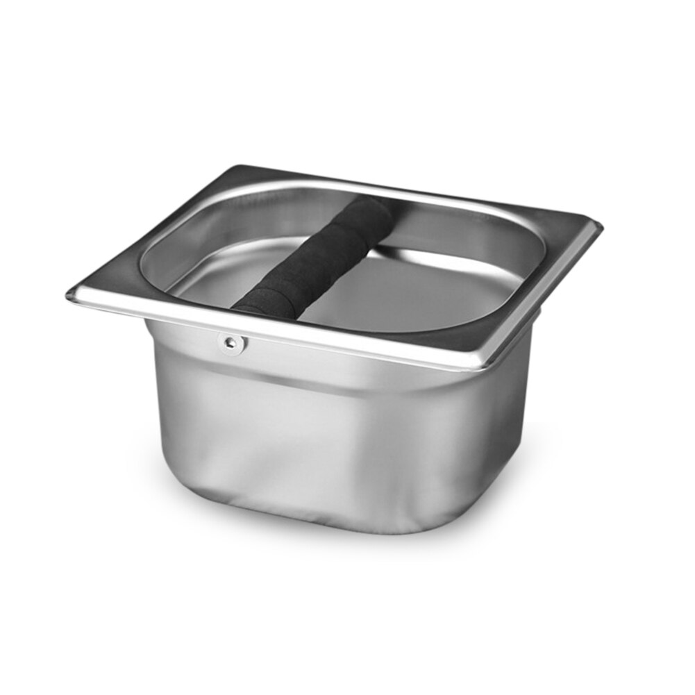 Caja portátil de acero inoxidable para residuos de café en polvo, contenedor de reciclaje de café molido para el hogar: 01
