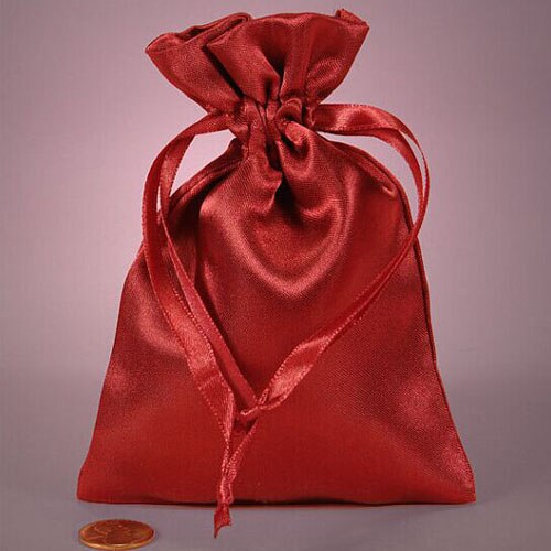 Macchia di seta dei monili Sacchetto Del Regalo 8x10cm(3 "x 4") pacchetto di 100 può stampare il marchio di Trucco Sacchetto di Imballaggio Sacco: 100pcs wine-red bag