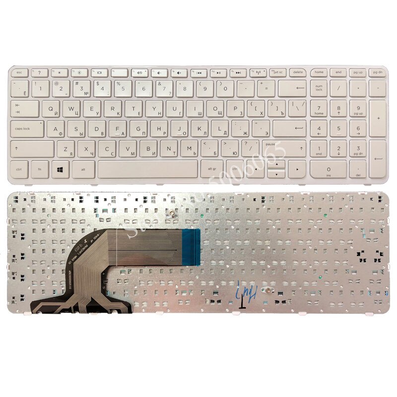 Russische Laptop Toetsenbord Voor Hp PK1314D3A05 SG-59830-XAA SG-59820-XAA 719853-251 708168-251 749658-251 Ru Met frame: White