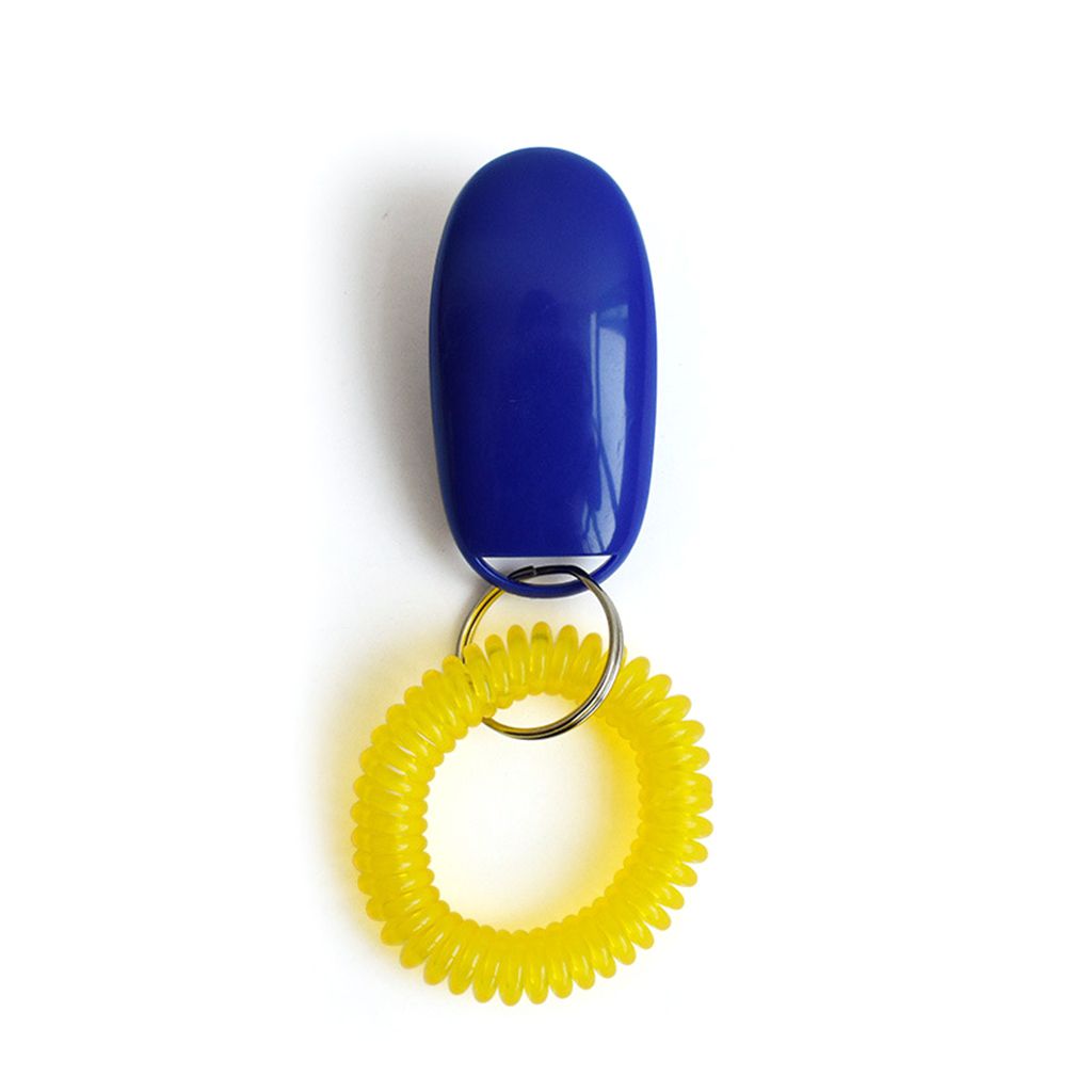 Mini Clicker pour chien de , jouets d'entraînement pour animaux de compagnie, accessoires d'obéissance, son avec dragonne: blue