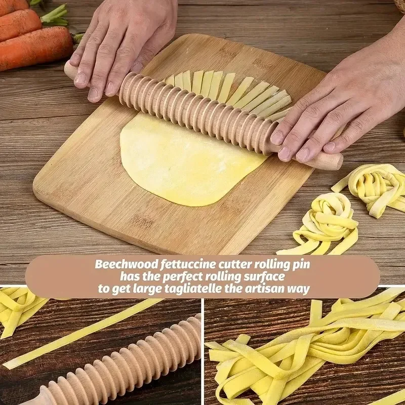 Mattarello per ravioli in legno Stendino per pasta pieghevole Stampo per ravioli Timbri per pasta Ruota a rulli Affettatrice per Pizza per strumenti per la produzione di pasta