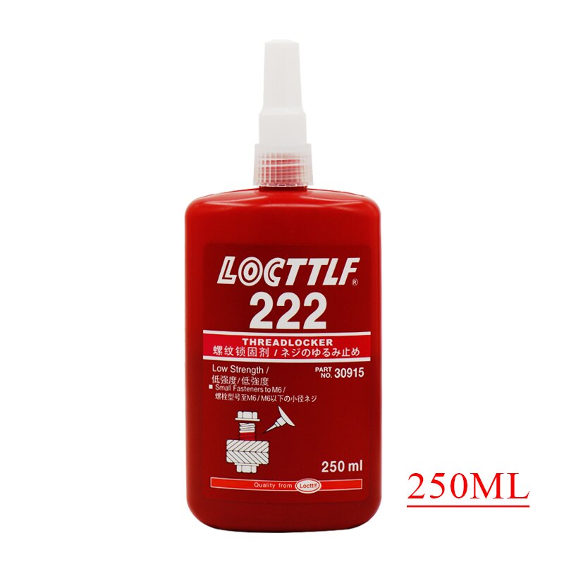 Locttlf-adhesivo anaeróbico para tornillos, pegamento para todo tipo de rosca de Metal, 50/250ml, 222, 241, 242, 243, 262, 263, 271, 272, 277, 290: 222  250ml