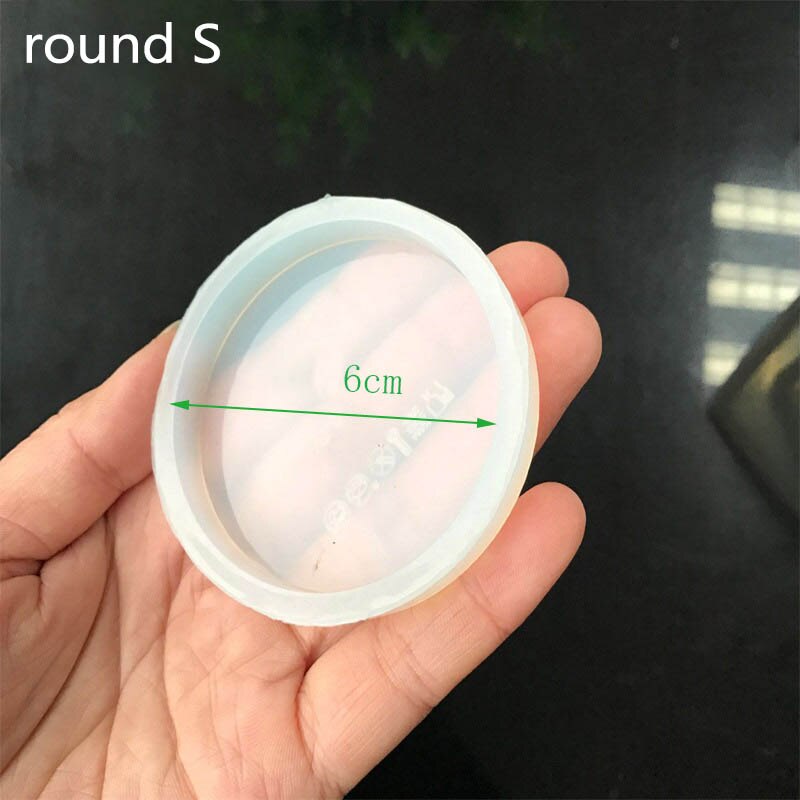DIY Clear Silicone Portable Clay Molds Making Pottery Tools Ceramics Molds Polymer Clay Resin Craft Round Oval Square Mould: round S
