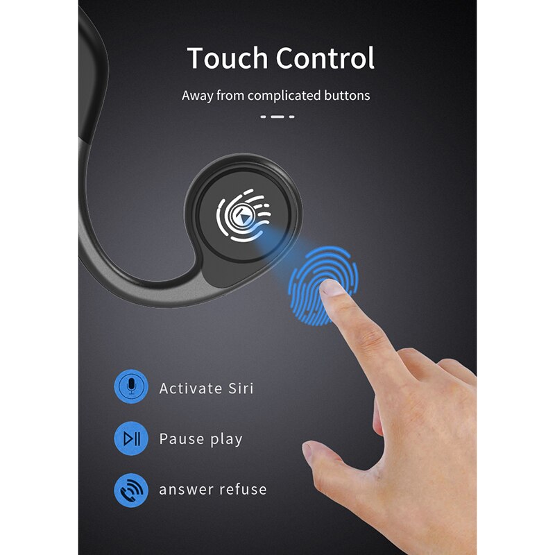 V9 Wireless Bluetooth 5.0 Headphones Bone Conduction Earphone Outdoor Sport Headset with Microphone Headsets PK Z8 Headset