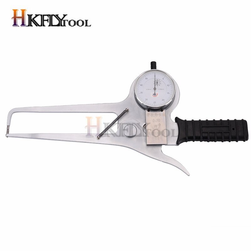 0-50mm x125mm Outside Dial Caliper Gage 0-50mm skinfold caliper caliper gauge Snap Gauge штангенциркуль линейка