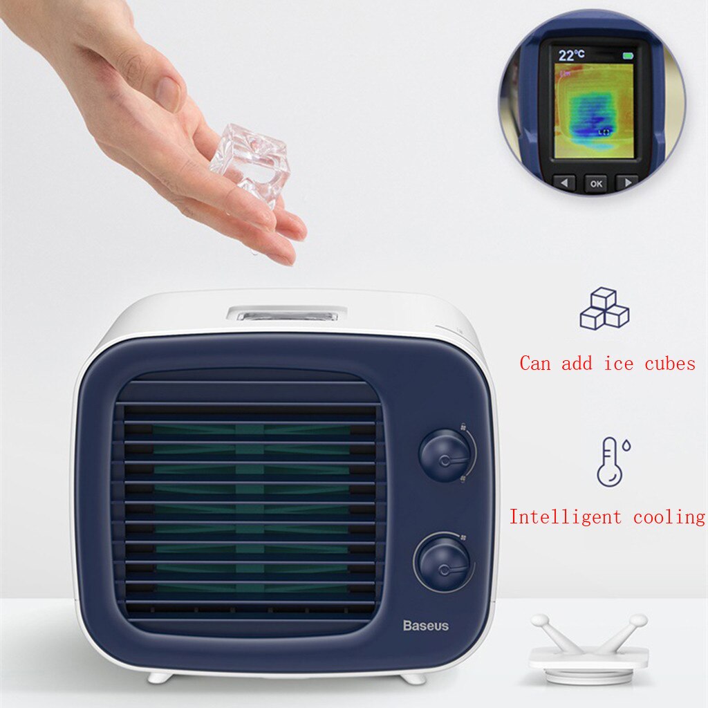 Portable Mini Air Conditioner Water Cool Cooling Fan Air Cooler Humidifier USB Desktop Air Cooler Fan with Water Tank Home 5V