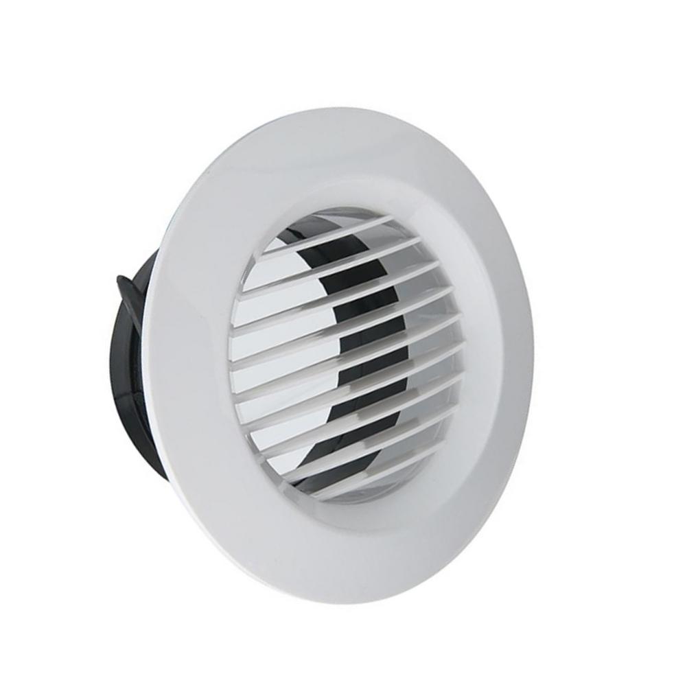 Round Air Vent ABS Louver Grille Cover White Soffit Vent With Built-in Fly Screen Mesh For Bathroom Office Kitchen Ventilation