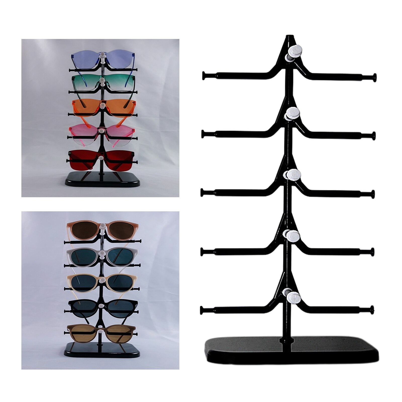 Solbriller briller display stativer hylde briller display show stand holder stativ til 5 par briller