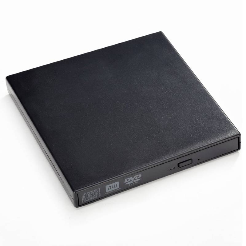 Draagbare slanke externe usb dvd-rom dvd-brander schrijver optische drive voor laptop netbook notebook pc zwart