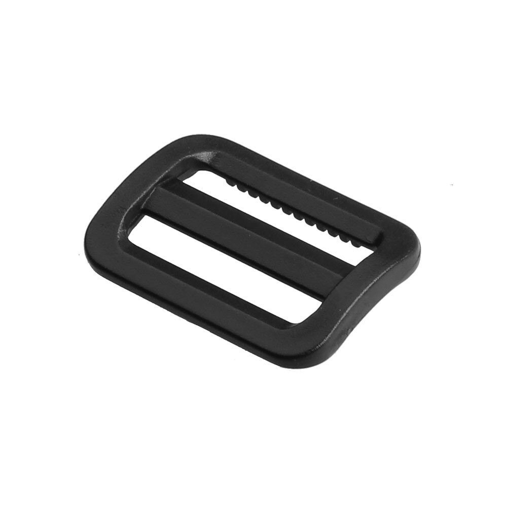 Meetee-50pcs-boucles de bague réglables pour le sac à dos, en plastique incurvé Tri-glisse, sangles pour l'extérieur, collier de chien, sangle de 25mm: black