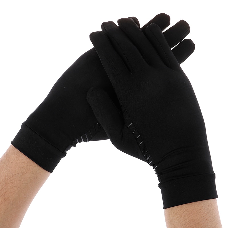Women Men Copper Fiber Therapy Compression Gloves Hand Arthritis Joint Pain Relief Half Full Finger Therapy Gloves
