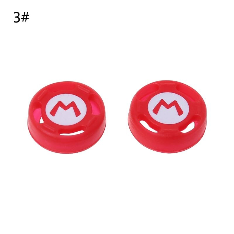 1 Pair Analog Thumb Stick Grips Tappi In Silicone JoyCon Controller Spiedi per Nintendo Interruttore NS: 3