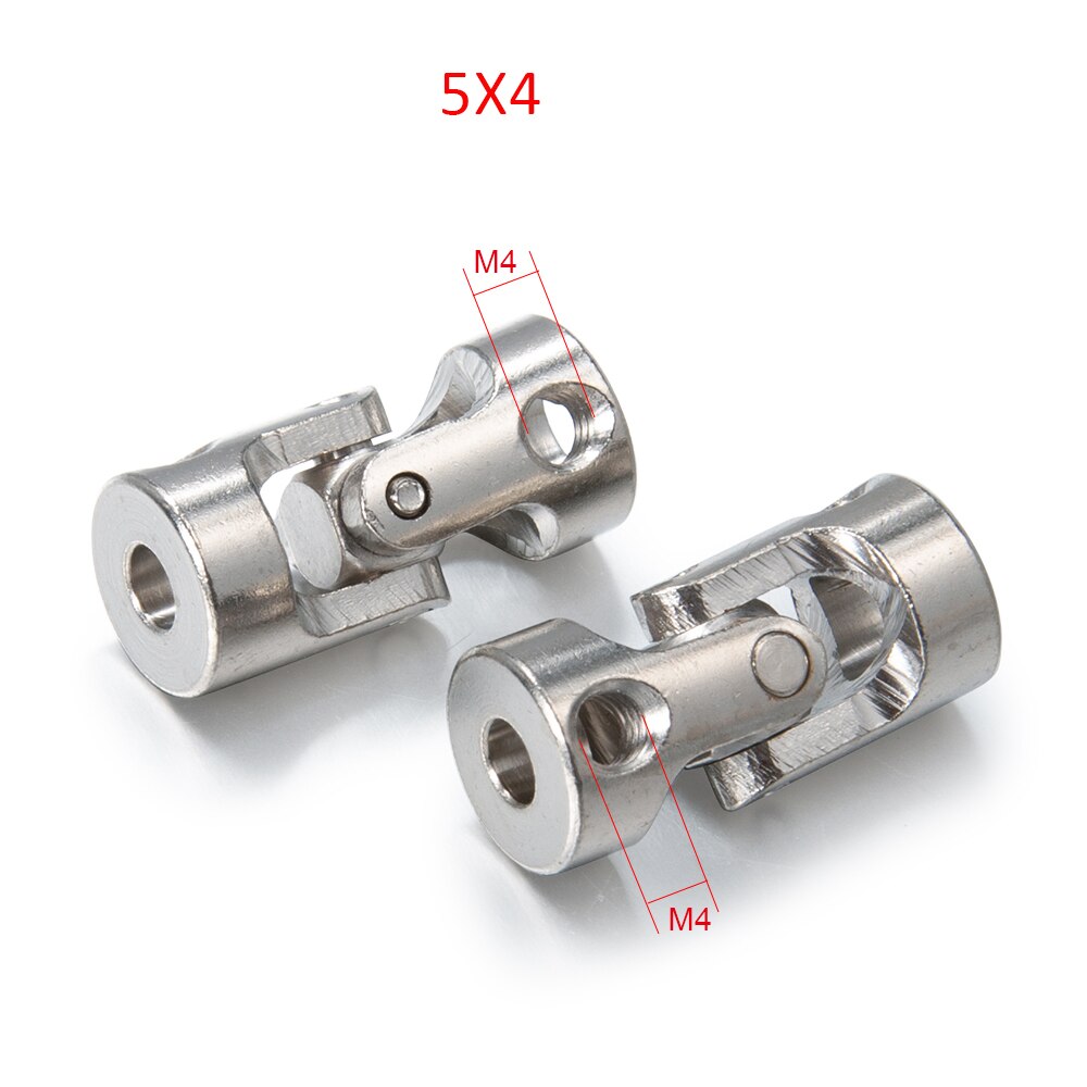 YEAHRUN 2PCS RC Car Boat Model Universal Shaft Coupler Motor Connector Metal Universal Joint Coupling Upgrade Parts