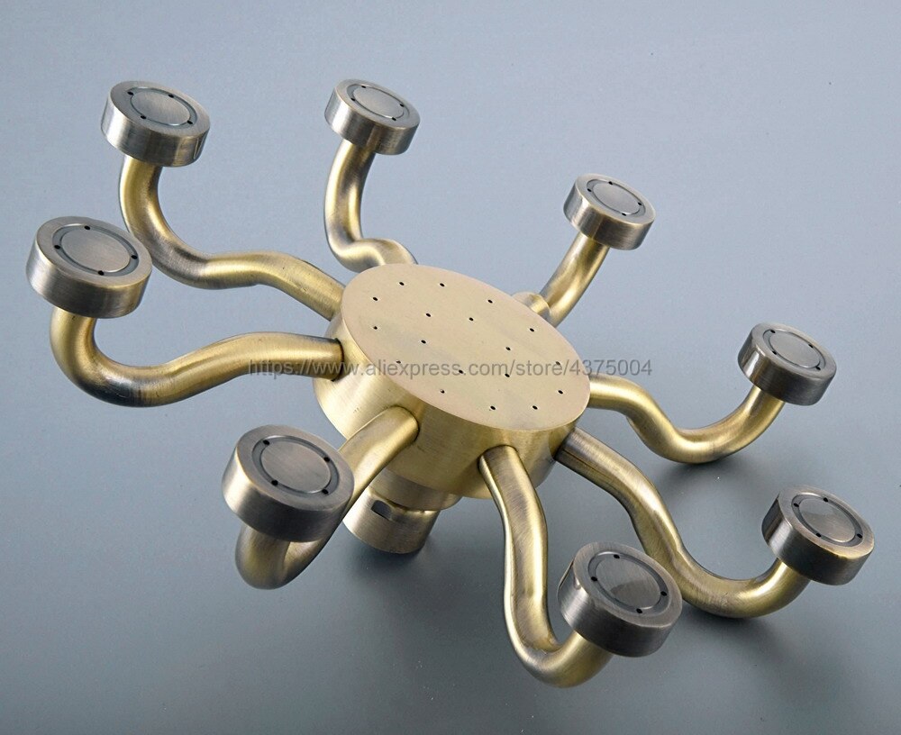 8 Inch Rainfall Shower Head Rainfall Bathroom Top Sprayer Antique Bronze Rain Showerhead Nsh250