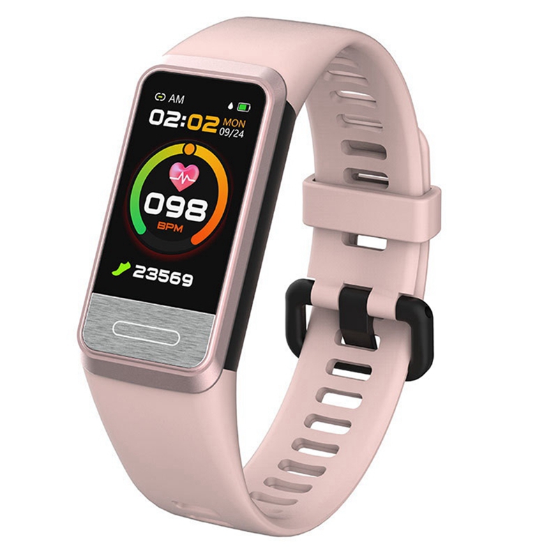 Jabs smart-armband mit herzfrequenz-, blutdruck- und blutsauerstoffmessung  ip67 wasserdichter uhr, gesundheits- und schlafüberwachung sowie schrittzähler: Rosa