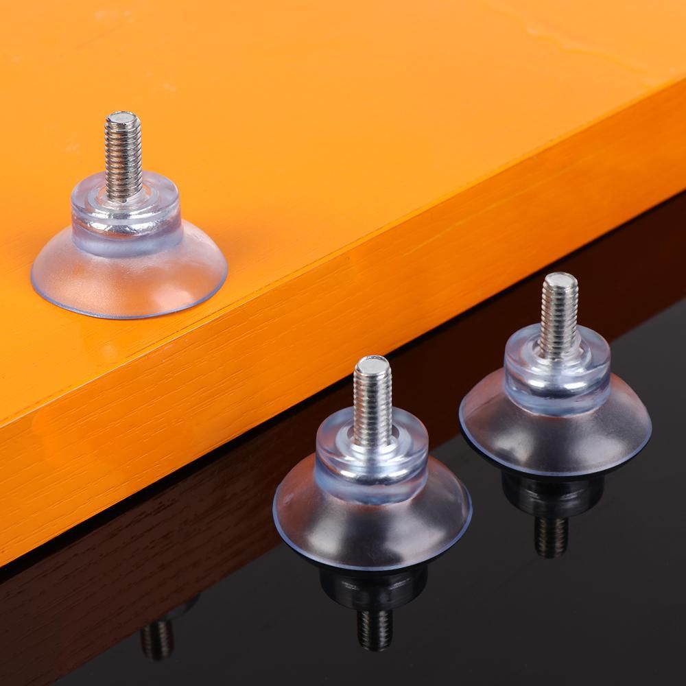 Ganchos de plástico m6/m8, ganchos para mesa de vidro, ventosa forte de sucção, substituições de vidro, transparente, parafuso de armazenamento, ferramenta com 10 peças