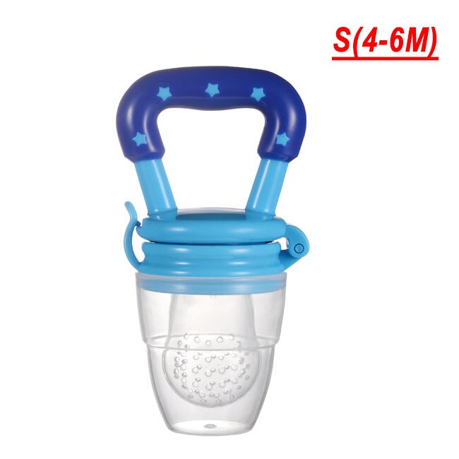 Siliconen Fopspeen Baby Tepel Fopspeen Peuter Kids Fopspeen Feeder Voor Vruchten Voedsel Nibbler Dummy Babyvoeding Fopspeen: Blue S