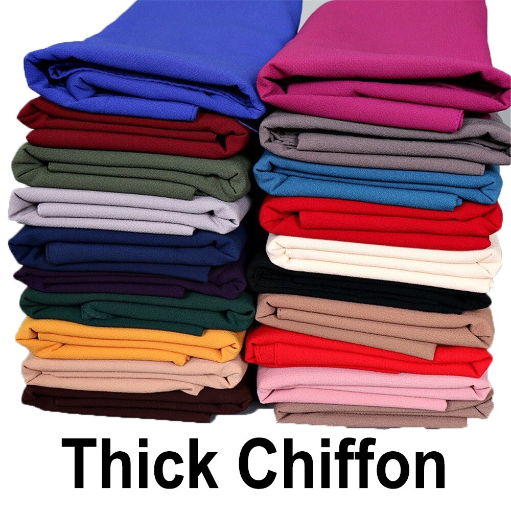Muslimska kvinnor tjejer hijab bubbla tjock chiffong hijab sjalar wrap muslim tung bubbel chiffong enkla halsdukar/scarf 180*75cm