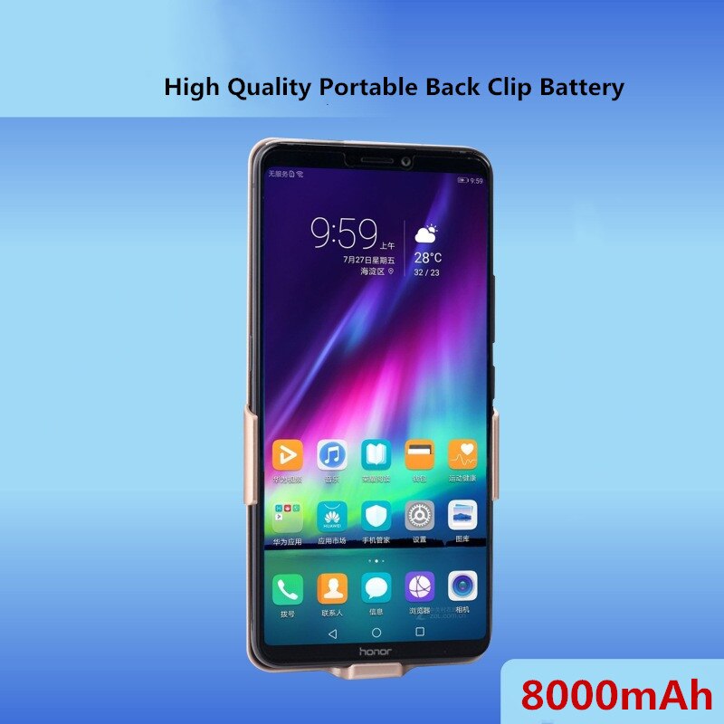 8000 mah voor huawei honor note 10 batterijhoesje, draagbare powerbank voor honor note 10 smartphone standaard batterijklepje