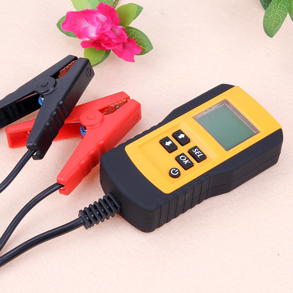 12V LCD Digital Car Battery Tester Auto System Analyzer Automotive Vehicle Battery Voltage ohm Tester Resistance Diagnostic Tool