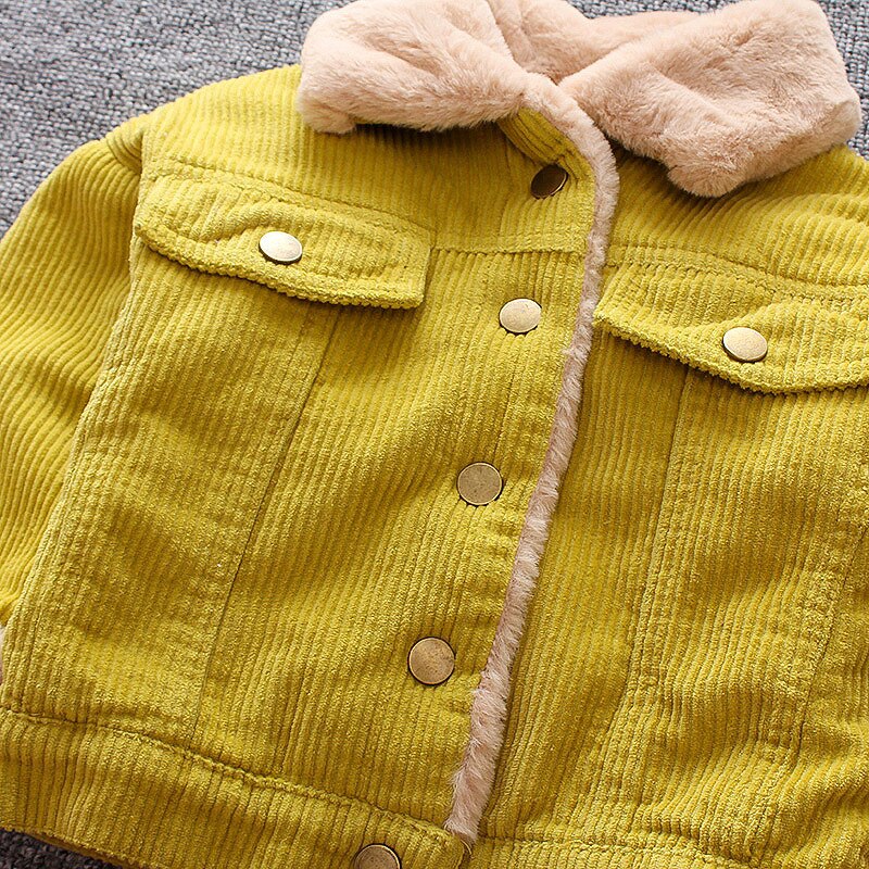 Abrigo de invierno para niños, chaqueta de PANA con cuello vuelto, abrigo grueso de piel, CT069, nueva