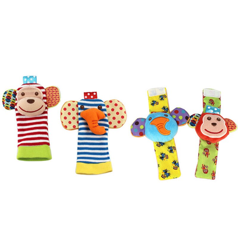 Sozzy-SONAJA de muñeca con dibujos de cebra para bebé, calcetines suaves para bebé, conjunto educativo, el mejor , juguetes para niño y niña: S 2 rattle  2 socks