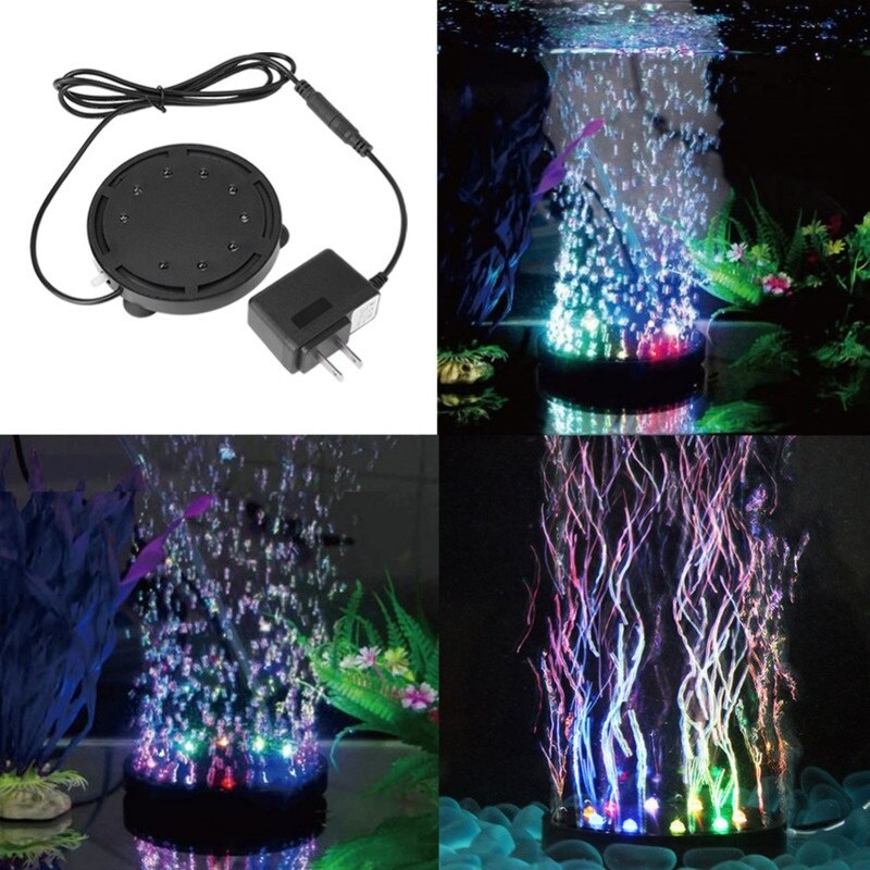 Lámpara LED de acuario colorida que brilla en la oscuridad, luz LED impermeable para decoración de Accesorios para tanque de peces