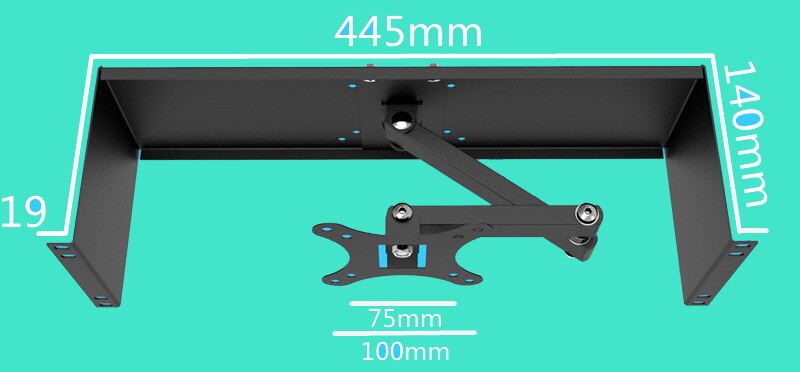 19&quot; RACK LCD monitor mounting bracket / embedded industrial control monitor LED display panel