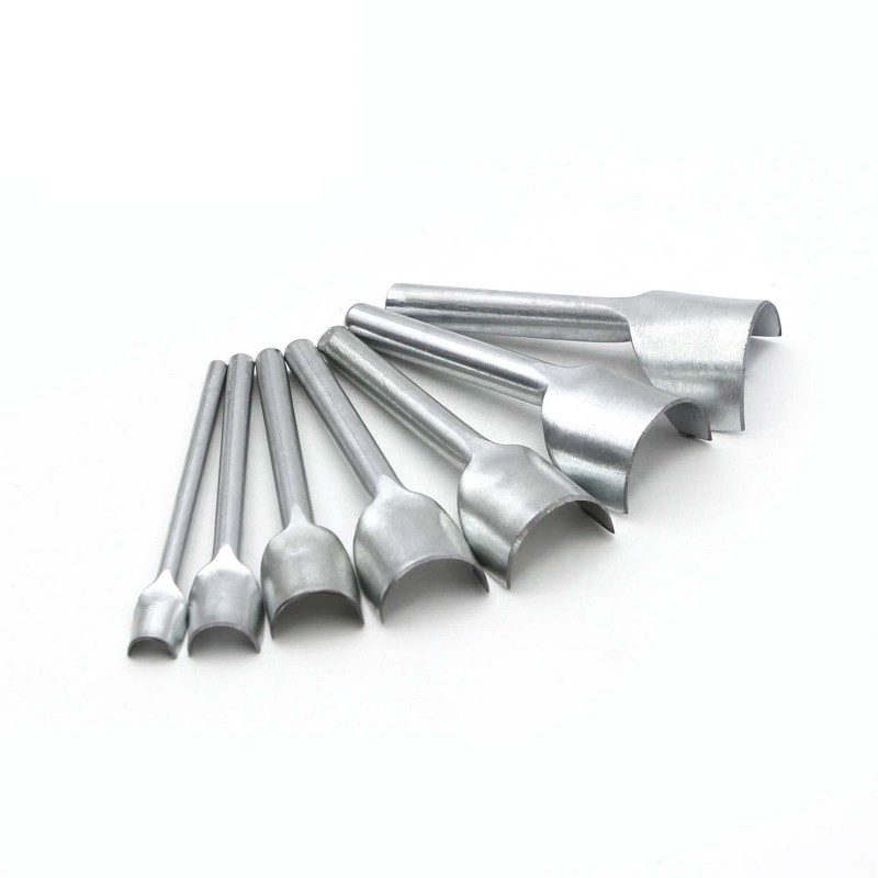 Herramientas para manualidades de cuero, punzón semicircular, herramienta de mano de cuero, soldadura por arco en forma de punzón para correa, 1/2 10mm-50mm, 1 Uds.