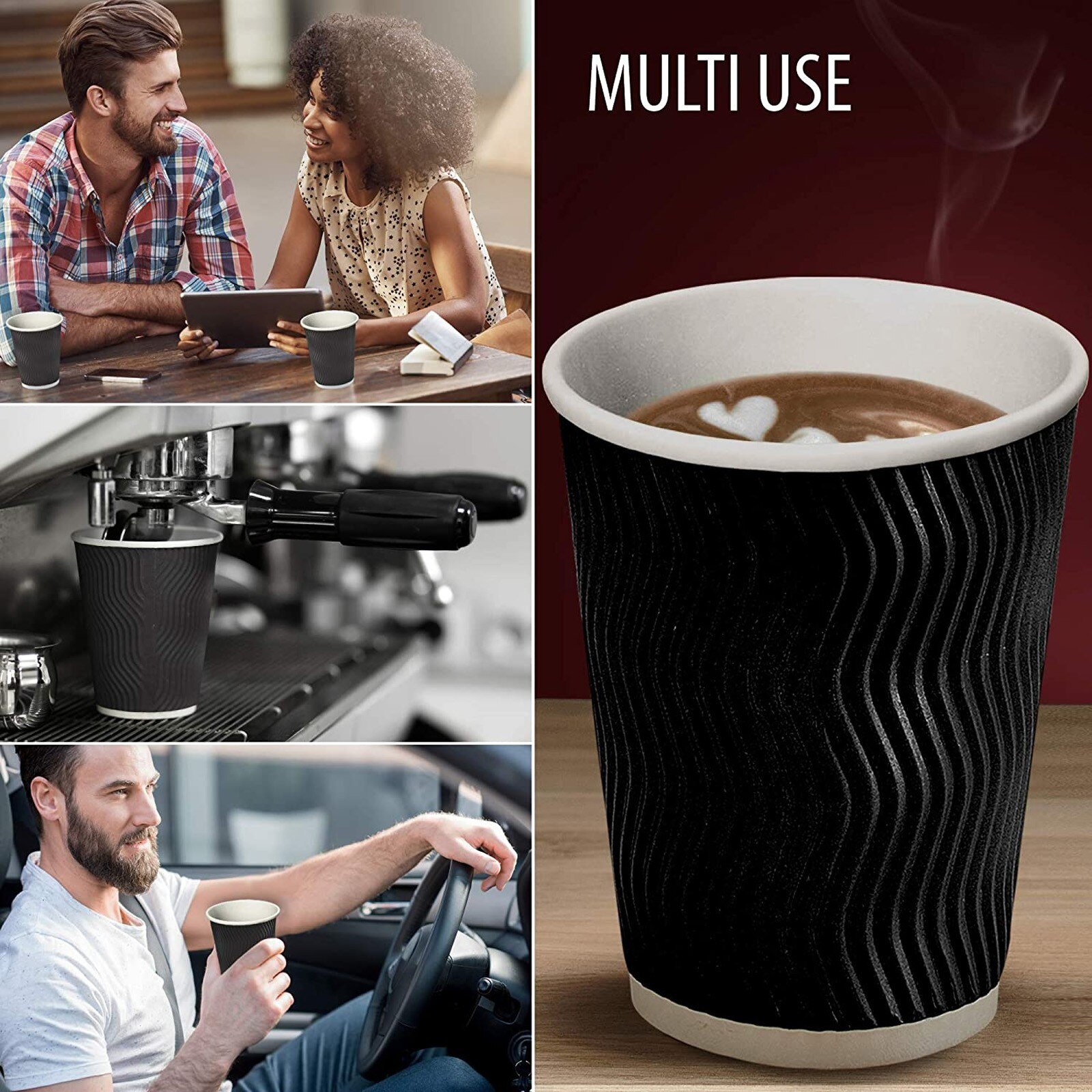 50PCS Cardboard Disposable Cup White Drink Cold Drink Paper Cups Home Office Milk Juice Coffee Beer Table Cups