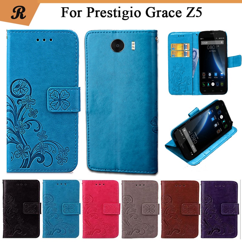 Prestigio Grace Z5 PSP5530 DUO Case 6 Colors Flip Ultra-thin Leather Protective Cover Phone Bag