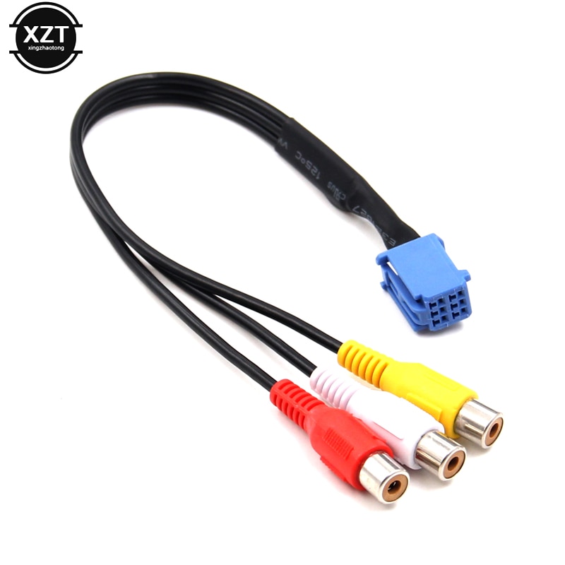 1 stk til bil rca adapter vtr kabel til toyota 6 pin blå av port stik til nszt -w62g nsct -d62d(n161)