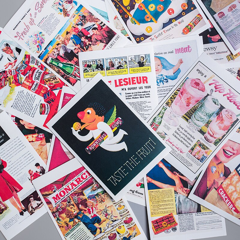 32Pcs Old European American Craft Paper boys and girls wall art Card DIY Junk Journal Wall Decoration Card Paper