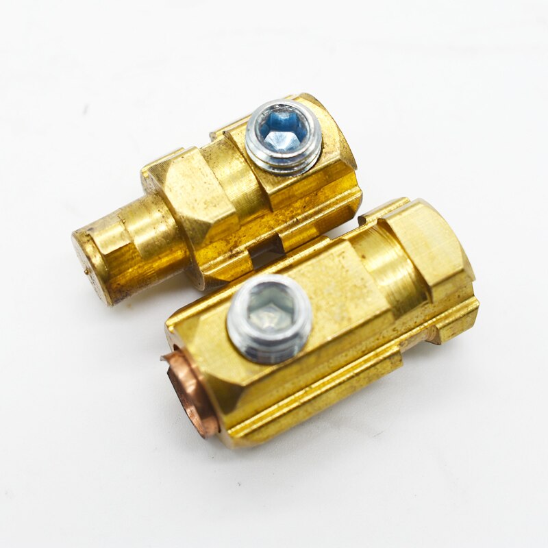 1 Pair 10-25mm European Electric Welding Machine Rapid Connectors Fitting Cable Connector-Plug 200Amp DKJ10-252