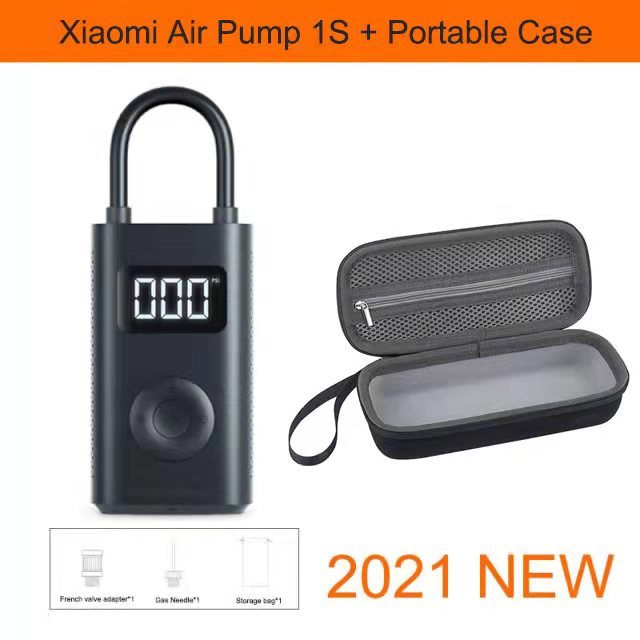 Xiaomi mijia bærbar elektrisk luft 1s kompressor led type-c inflator multiverktøy luftpumpe for sykkel bil ball smart hjem: Luftpumpe 1s legg stk