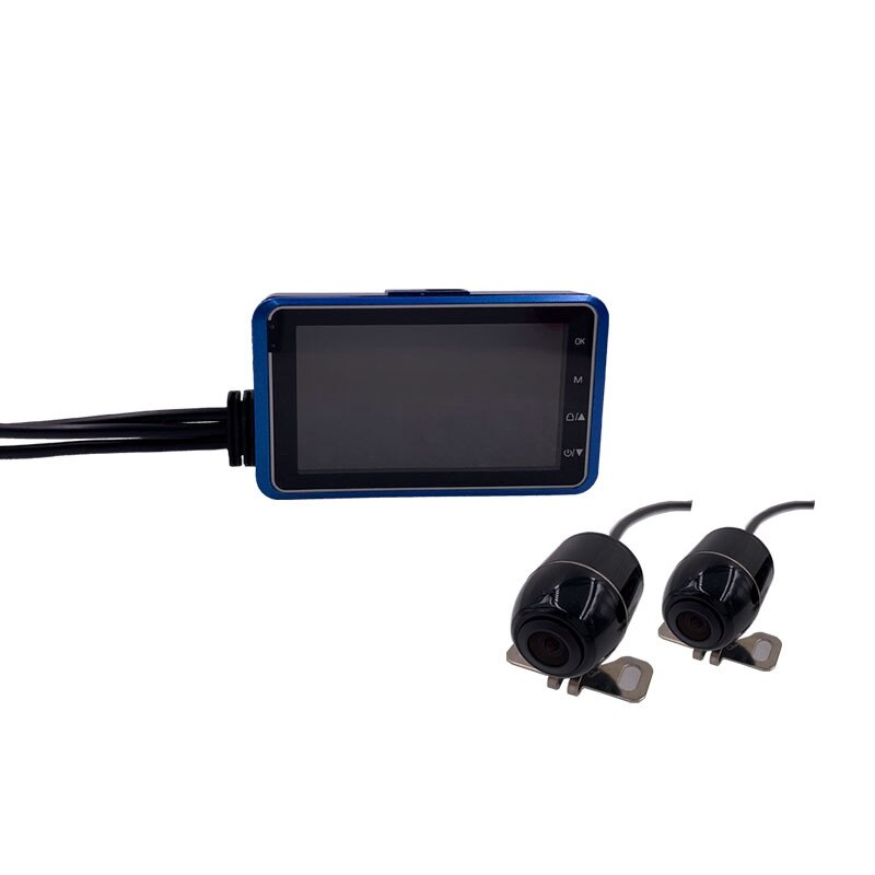 1080p hd 3 inch dubbele camera motorfiets dvr dashcam rijrecorder g-sensor