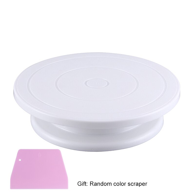 10 Inch Cake Turntable Anti-skid Round Cake Stand Rotary Table Kitchen Tools Accessories Cake Decorating Baking Tools cozinha: white