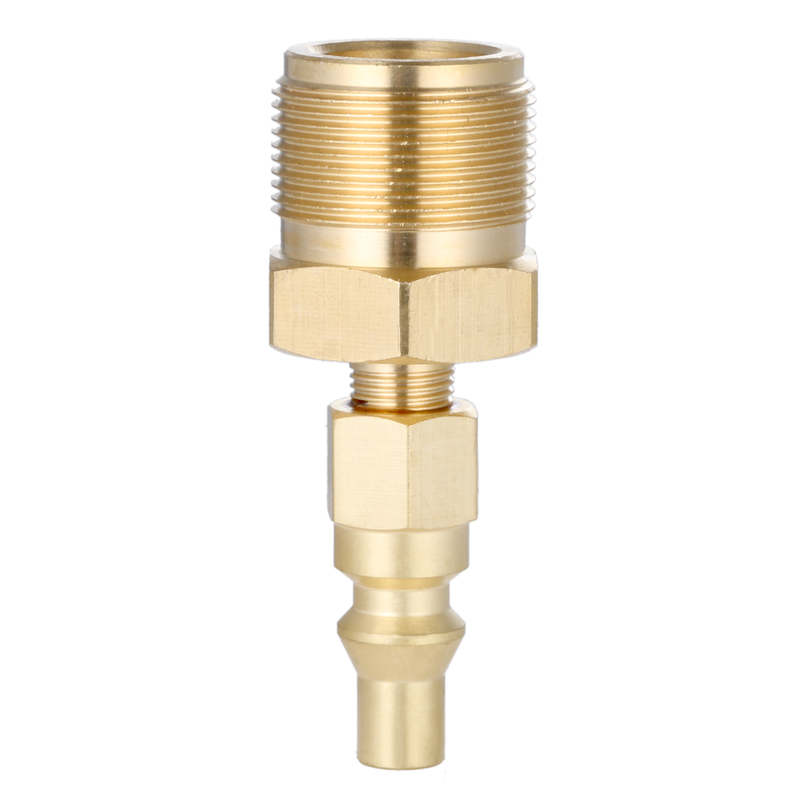 1pc 1/4" Quick Connect Disconnect Plug Brass 1lb Bottle Tank Thread Propane Adapter fit Portable Camper Grill Hook Up RV Trailer